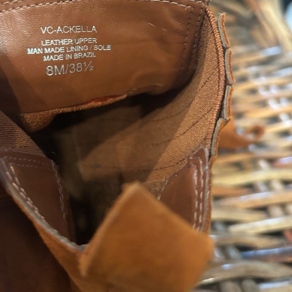 Vince Camuto Ackella caramel suede heeled Western boots in size 8 - Picture 10 of 13